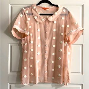 ModCloth Babydoll Sheer Short Sleeve Top